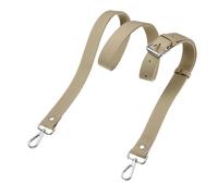 sourcing map Genuine Leather Purse Strap, 41.7"-51.2" Adjustable Crossbody Replacement Straps 1" Width for Women Handbags Shoulder Bag (Apricot, Silver Buckle)
