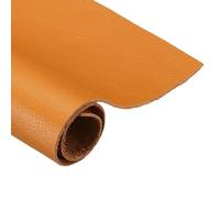 sourcing map Genuine Leather Sheet, 7.9" x 11.8" Cowhide Full Grain Leather Pieces, Pre Cut Sheets for Crafting, Sewing, Tooling, Sheath Making, Orange