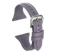 sourcing map Genuine Leather Watch Band 20mm Quick Release Elegant Slim Thin Top Grain Replacement Wristband Strap for Ladies/Children Watch & Smartwatch, Purple/Silver Tone