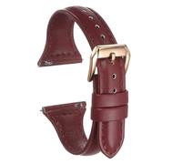 sourcing map Genuine Leather Watch Band 20mm Quick Release Elegant Slim Thin Top Grain Replacement Wristband Strap for Ladies/Children Watch & Smartwatch, Wine/Rose Golden Tone
