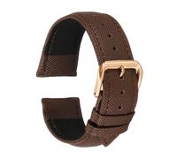 sourcing map Genuine Leather Watch Bands 12mm Thin Grain Replacement Cowhide Leather Strap Elegant Women Men Watch Strap with Stainless Buckle Clasp for Classic SmartWatch, Brown Rose Gold Tone
