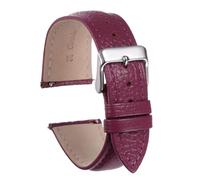 sourcing map Genuine Leather Watch Bands 16mm Flat Quick Replacement Cowhide Leather Watch Strap Elegant Women Men Watch Strap with Stainless Buckle Clasp for Classic SmartWatch, Purple-red