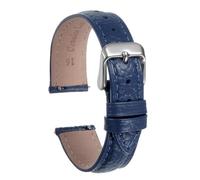 sourcing map Genuine Leather Watch Bands 16mm Flat Quick Replacement Cowhide Leather Watch Strap Elegant Women Men Watch Strap with Stainless Buckle Clasp for Classic SmartWatch, Dark Blue