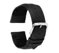 sourcing map Genuine Leather Watch Bands 18mm Thin Grain Replacement Cowhide Leather Strap Elegant Women Men Watch Strap with Stainless Buckle Clasp for Classic SmartWatch, Black Silver Tone