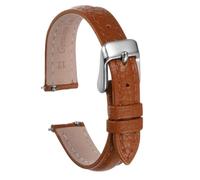 sourcing map Genuine Leather Watch Bands 20mm Flat Quick Replacement Cowhide Leather Watch Strap Elegant Women Men Watch Strap with Stainless Buckle Clasp for Classic SmartWatch, Orange