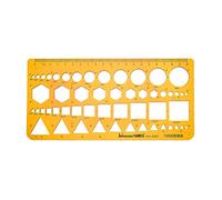 sourcing map Geometric Drawing Template Circles Squares Triangle Geometric Ruler Stencil Measuring Tool for Engineering Drafting Building Office Supplies