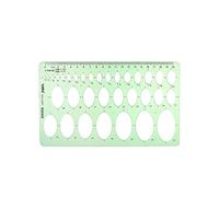 sourcing map Geometric Drawing Template Oval Style Measuring Ruler 20cm for Drawing Engineering Drafting Building Office Supplies