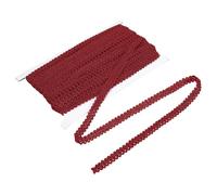 sourcing map Gimp Braid Trim, 1/2" x 14 Yards Polyester Woven Braid Fabric Upholstery Trim for Sewing Costume DIY Crafts Home Decoration, Burgundy