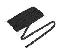 sourcing map Gimp Braid Trim, 1/2" x 14 Yards Polyester Woven Braid Fabric Upholstery Trim for Sewing Costume DIY Crafts Home Decoration, Black