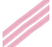 sourcing map Gimp Braid Trim, 15 Yards x 3/8"(11mm) Curtain Upholstery Trim for DIY Craft Sewing Accessories, Pink