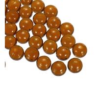 sourcing map Glass Beads,1set Round Glass Gemstone Dark Brown 0.60lbs (0.63") Glass Marbles Pebbles for Vase Fillers Aquarium Decor DIY Craft