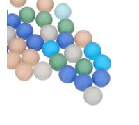 sourcing map Glass Beads,1set Round Glass Gemstone Frosted Mixed Color 0.99lbs (0.63") Glass Marbles Pebbles for Vase Fillers Aquarium Decor DIY Craft