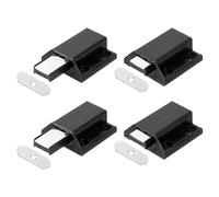 sourcing map Glass Door Magnetic Touch Catch Latch Closure Plastic Black 4pcs