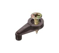 sourcing map Glass Retainer Clips Kit, 1inch Cabinet Glass Door Clips Holder with Screws for 4mm Cabinet Door, Window, Mirrors, 20Set (Red Brown)