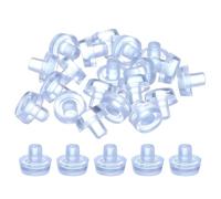 sourcing map Glass Top Table Bumpers with Stem, 20Pcs Mushroom Shape Plastic Grippers Anti Slip Pads for 6mm Hole, Furniture Pads Foot End Caps Covers Protectors for Chair, Cupboard (Clear)