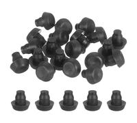 sourcing map Glass Top Table Bumpers with Stem, 30Pcs Plastic Grippers Anti Slip Pads for 6mm Hole, Furniture Pads Foot End Caps Covers Protectors for Chair, Cupboard (Black)