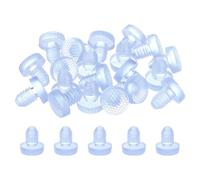 sourcing map Glass Top Table Bumpers with Stem, 30Pcs Plastic Grippers Anti Slip Pads for 8mm Hole, Furniture Pads Foot End Caps Covers Protectors for Chair, Cupboard (Clear)