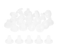 sourcing map Glass Top Table Bumpers with Stem, 30Pcs Rubber Grippers Anti Slip Pads for 7mm Hole, Furniture Pads Foot End Caps Covers Protectors for Chair, Cupboard (White)