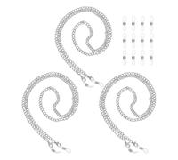sourcing map Glasses Chain, Metal Eyeglasses Strap Stylish Mask | Lanyard Chains with Chain End for Women