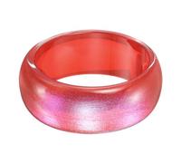 sourcing map Glitter Acrylic Resin Bangle Bracelet for Women Dark Rose Red