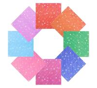 sourcing map Glitter Origami Paper 120 Sheets, 7"x7" 70gsm Square Sheet Pearlescent Colorful Easy Fold Paper for DIY Handmade Arts Craft Gift Crane Wedding Party Birthday Decoration