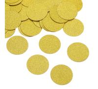 sourcing map Glitter Round Confetti Cutouts Paper Circles Cut-outs for Wedding Birthday Party Table Board Wall Decorations, 1.2" in Diameter(Gold, 200pcs)
