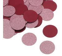 sourcing map Glitter Round Confetti Cutouts Paper Circles Cut-outs for Wedding Birthday Party Table Board Wall Decorations, 1.2" in Diameter(Wine Red & Light Red, 200pcs)