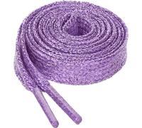 sourcing map Glitter Shiny Metallic Sparkling Shimmery Flat Sneakers Shoelace Shoe Laces Strings 110cm/43.31" Light Purple