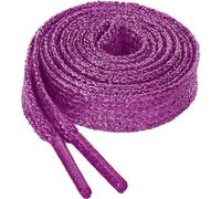 sourcing map Glitter Shiny Metallic Sparkling Shimmery Flat Sneakers Shoelace Shoe Laces Strings 110cm/43.31" Fuchsia