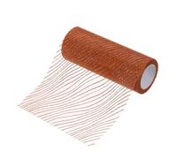 sourcing map Glitters Mesh Ribbon, 6" x 10 Yards Sheer Glitters Yarn Ribbon Nylon Decorative Metallic Foil Wave Mesh Ribbon Rolls for Christmas Trees, Wreaths, Garlands(Dark Brown)