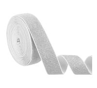 Sourcing Map Glitters Sewing Elastic Bands, 1.2" x 5 Yard Metallic Sparkling Polyester Elastic Stretch Ribbon, White Edge Silver, Casual