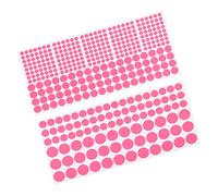 sourcing map Glow in the Dark Tape Dots,0.2" 0.4" 0.6" 407 Dots Sticker Pink for Walls Parties Marking Decorations