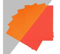 sourcing map Glow in The Dark Vinyl Permanent Adhesive Holographic Red Glow Orange Vinyl 11.7 Inch Wide 8.3 Inch Long for Wrap Stickers Decal Lettering, 5 Pcs