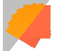 sourcing map Glow in The Dark Vinyl Permanent Adhesive Holographic Red Orange Glow Orange Vinyl 11.7 Inch Wide 8.3 Inch Long for Wrap Stickers Decal Lettering, 5 Pcs