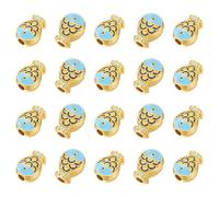sourcing map Gold Fish Beads, 20 Pcs Enamel Charm Beads Chinese Style Fortune Fish Dangle Beading Assortments for Handmade DIY Jewelry Making Bracelet Necklace Accessories, Blue