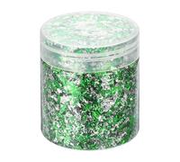 sourcing map Gold Foil Flakes for Resin, 3g Metallic Foil Flakes, Imitation Gold Foil Flakes Metallic Leaf for Nail Art, Resin Art, Crafts, Painting, Candle and Jewelry Making, Green Silver