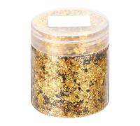 sourcing map Gold Foil Flakes for Resin, 3g Metallic Foil Flakes, Imitation Gold Foil Flakes Metallic Leaf for Nail Art, Resin Art, Crafts, Painting, Candle and Jewelry Making, Gold
