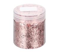 sourcing map Gold Foil Flakes for Resin, 3g Metallic Foil Flakes, Imitation Gold Foil Flakes Metallic Leaf for Nail Art, Resin Art, Crafts, Painting, Candle and Jewelry Making, Light Pink
