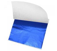sourcing map Gold Leaf Foil Sheet, Blue Leaf Papers, 8.5x8mm for Art Decoration, Sculptures, Painting, Pack of 100