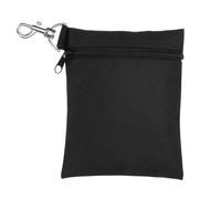 sourcing map Golf Tee Pouch, 5.5" x 6.7" Professional Zipper Golf Tee Bag Accessories Pocket Gear Clip Bag with Metal Lobster Claw Clip Organizer Storage Bags for Men and Women, Black