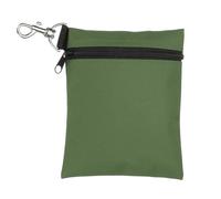 sourcing map Golf Tee Pouch, 5.5" x 6.7" Professional Zipper Golf Tee Bag Accessories Pocket Gear Clip Bag with Metal Lobster Claw Clip Organizer Storage Bags for Men and Women, Deep Green