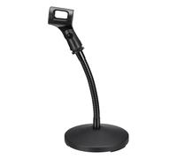 sourcing map Gooseneck Tabletop Microphone Stand 130x270x185mm Adjustable Mic Holder Flexible Wireless Mic Clip Adapter with Weighted Base for Handheld Mics