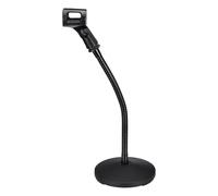 sourcing map Gooseneck Tabletop Microphone Stand 140x380x285mm Adjustable Mic Holder Flexible Wireless Mic Clip Adapter with Weighted Base for Handheld Mics