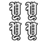 sourcing map Gothic Iron on Letter Patches, 2" Letter Y Patches Sew-on Embroidered Alphabet Patch A-Z Old English Letters for DIY Clothes Jeans Jackets Bags, White Black, 4pcs