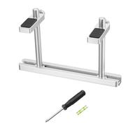 sourcing map GPU Support Bracket, Fan Mount Graphics Card Stand Dual Brace 10-80mm Adjustable for Desktop Video Card with Screwdriver Level, Aluminum Silver