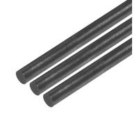 sourcing map Graphite Rod, Graphite Stirring Rod Cylinder Stick Carbon Rod 250x6mm Black for Electrode, Melting Casting, Crucibles, Pack of 3