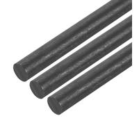 sourcing map Graphite Rod, Graphite Stirring Rod Cylinder Stick Carbon Rod 305x10mm Black for Electrode, Melting Casting, Crucibles, Pack of 3