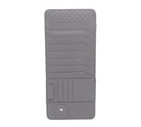 sourcing map Gray Faux Leather Car Sun Visor CD DVD Storage Sunglass Card Pocket