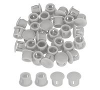 sourcing map Gray Hole Plugs 100pcs 5/16" Plastic Plugs for Round Holes Flush Type for Furniture Cabinets Machines Hardware Fencing Post Pipe