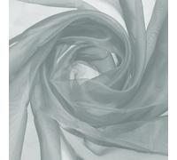 Sourcing Map Gray Organza Fabric, 60" x 1 Yard, Polyester, Solid, Crystal Sheer Silky, Wedding Party Decoration